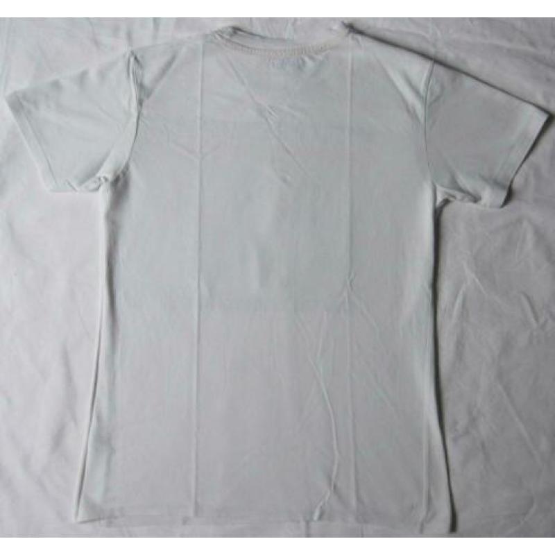 Hema T-shirt cable cars wit katoen maat 158-164