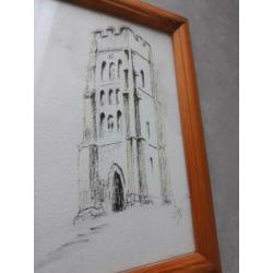Gesigneerde tekening - ingelijst