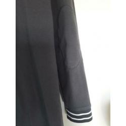 Sandwich gave grijze jurk/lang vest met rits nieuwstaat! M