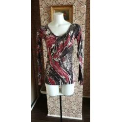 NETTE rood bruine ISLA IBIZA top mt S 36, topje bruin, rode