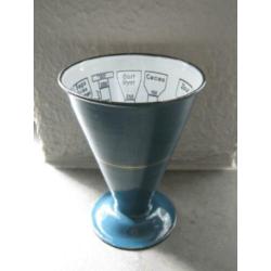 petrol blauw EDY maatbeker met bies