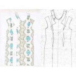 Vintage kunststof bloem knopen nr U266 blauw