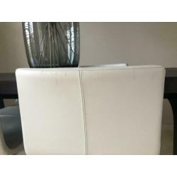 Ikea bernhard leren eettafelstoelen wit