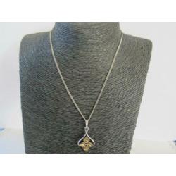 925 zilveren ketting met barnsteen hanger
