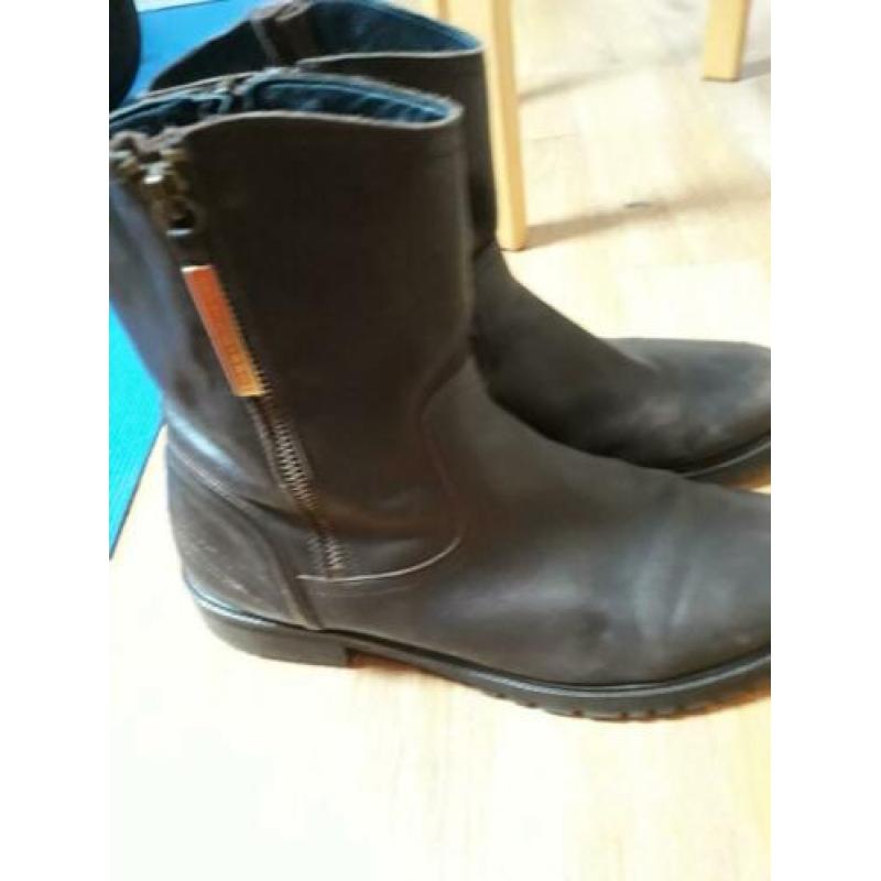 Tommy Hilfiger laarzen leer bruin maat 41