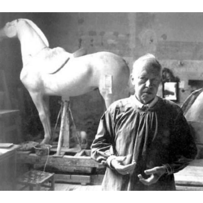 Hans Wimmer - Einreiten durch Pilaren - Lithografie