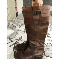 Walk in the park bruin leer hoge leren platte laarzen 41 7