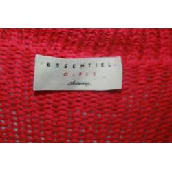 Donkerroze vest van Essentiel Antwerp maat 116 (3711)