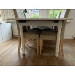 Eettafel met 4 stoelen hendriksdal ikea