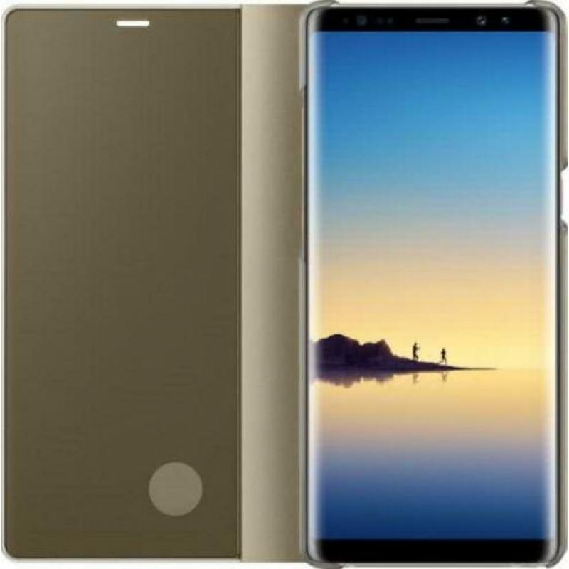 Clear View Stand Cover Set voor Galaxy Note 8 _ Goud