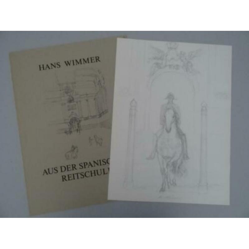 Hans Wimmer - Einreiten durch Pilaren - Lithografie