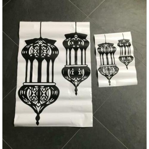 Oosterse marokkaanse muursticker lantaarn oosters marokkaans