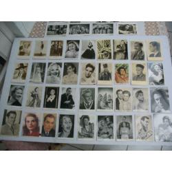 Verzameling met ansicht en foto's van artiesten filmsterren