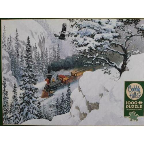 legpuzzel, winterlandschap, Cobble Hill, 1000 st. met poster