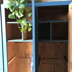 Lockerkast industriële kast houten locker oude lockerkast