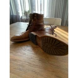 Stoere Floris van Bommel herenschoenen. Bruin, maat 9,5 (44)