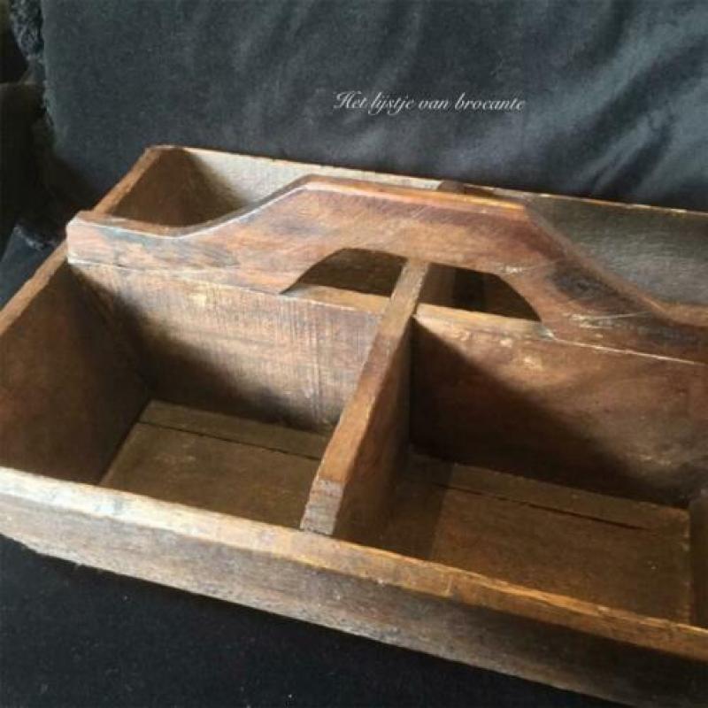 Engels antieke eiken housemaid box