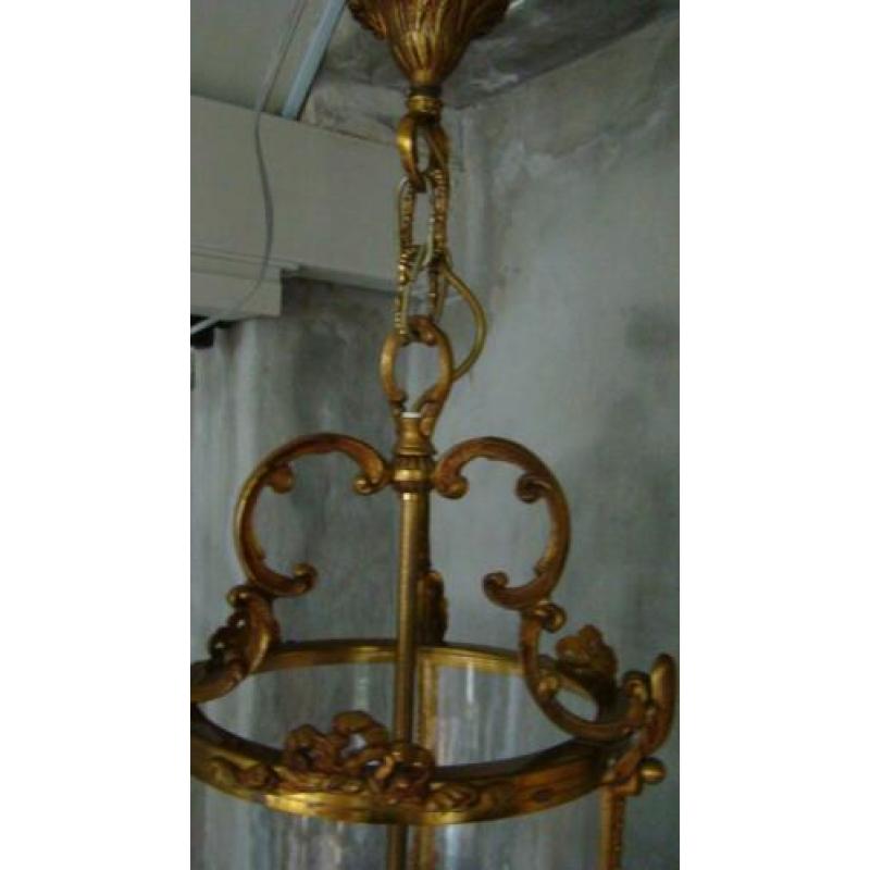 oude franse wat grotere strik hallamp hanglamp lantaarn