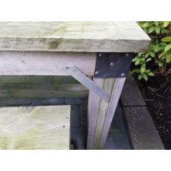 Tafel steigerhout Incl 2 krukjes