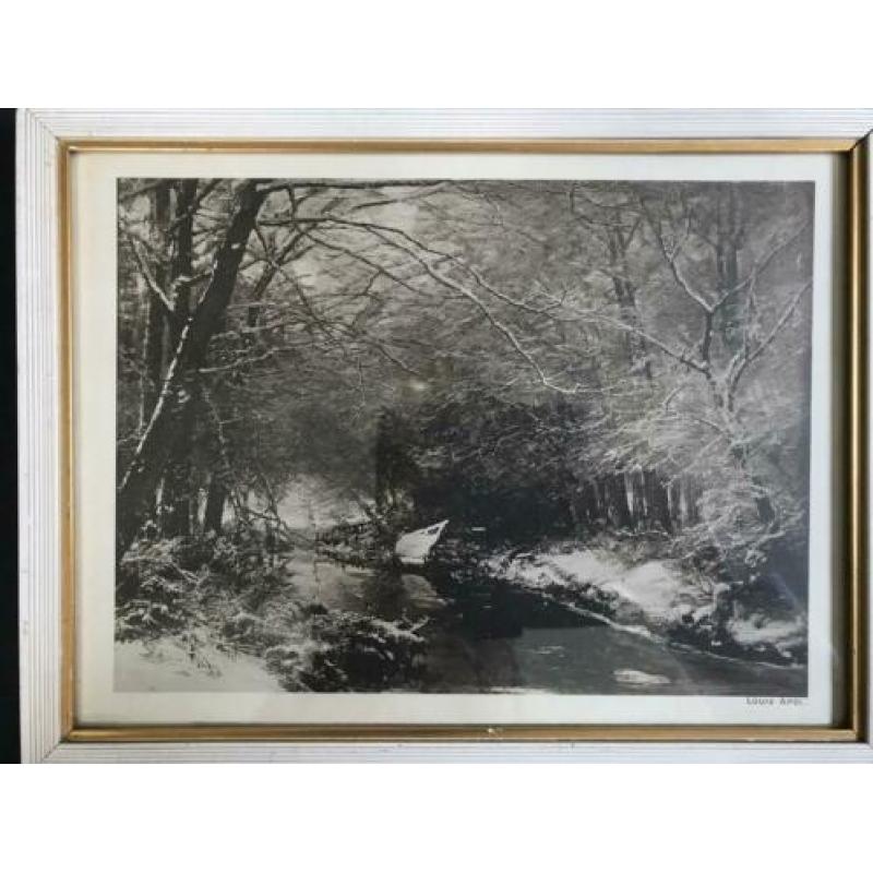 oude prent Louis Apol ca. 1910 in originele lijst