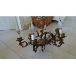 Te Koop: 6-armige antieke hanglamp met putti