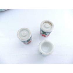 3 Mini kaarsenstandaards vintage retro jaren 70 80