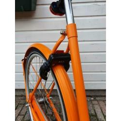 Nette oranje Tulpfietsen damesfiets, 56 cm, inclusief krat