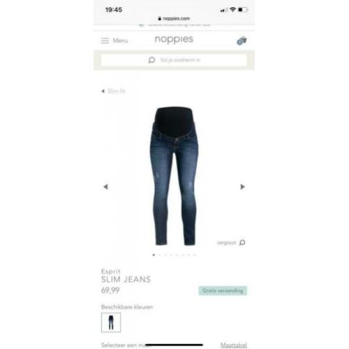 Esprit Zwangerschapsbroek, positiejeans maat 36 skinny (€70