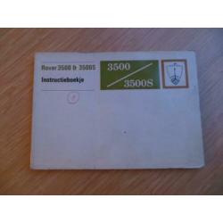 NL instructieboek Rover 3500 Automaat, 3500S, ca. 1970, mooi