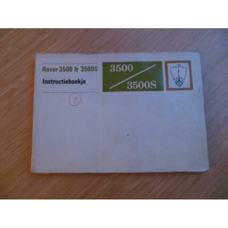 NL instructieboek Rover 3500 Automaat, 3500S, ca. 1970, mooi