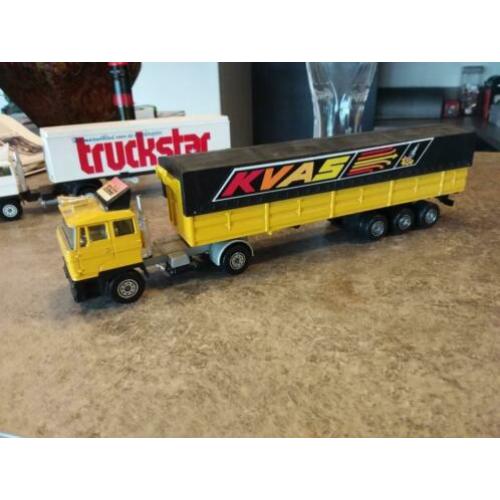 DAF F2800 turbo met oplegger "KVAS" van Solido Tonergams.