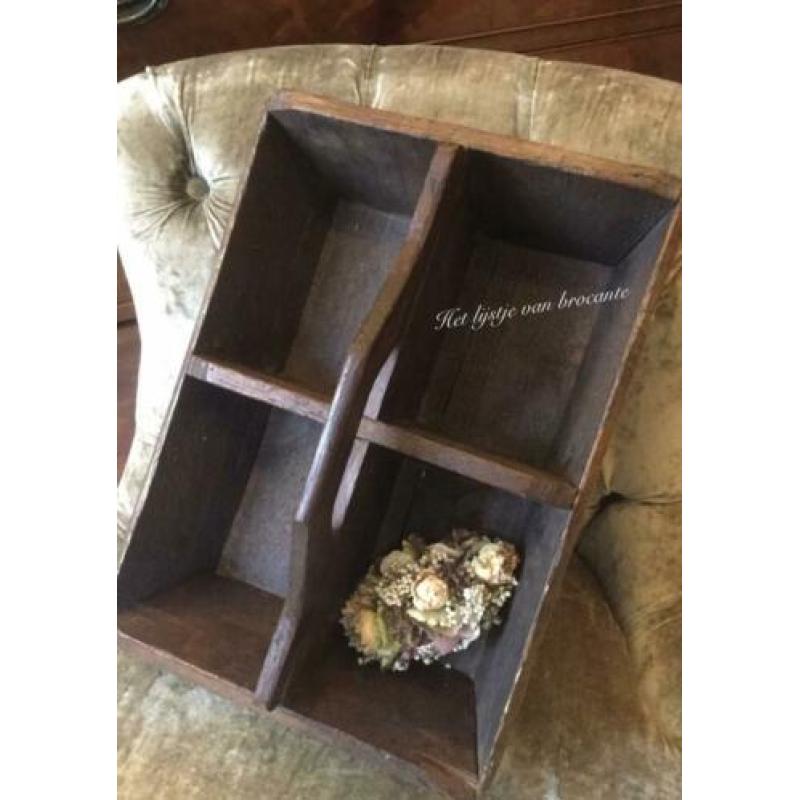 Engels antieke eiken housemaid box