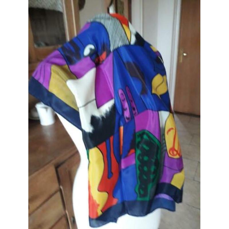 nieuw PICASSO zijde zijden shawl schilderij