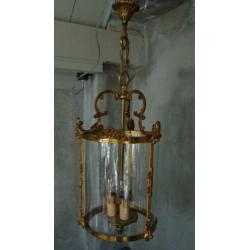 oude franse wat grotere strik hallamp hanglamp lantaarn