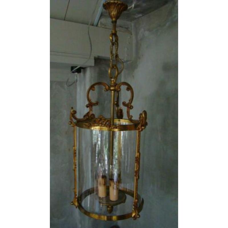 oude franse wat grotere strik hallamp hanglamp lantaarn