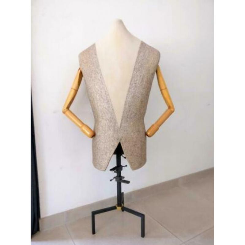 paspop met houten armen vintage