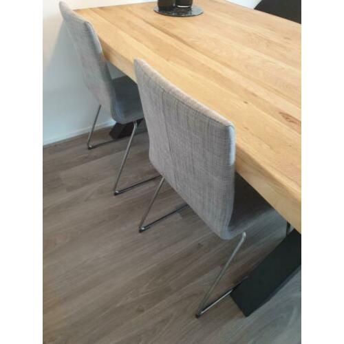 Eetkamerstoelen grijs 4x
