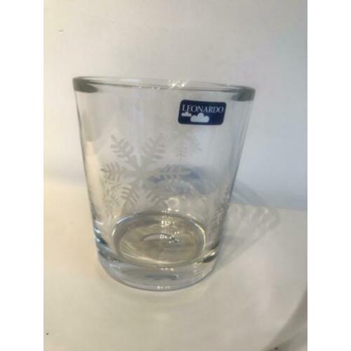 Leonardo windlicht sterren 13cm glas nieuwstaat