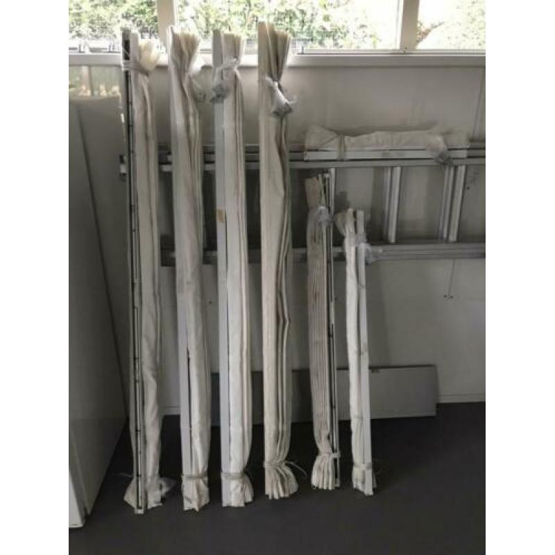 Vouwgordijnen creme in diverse maten 7 stuks