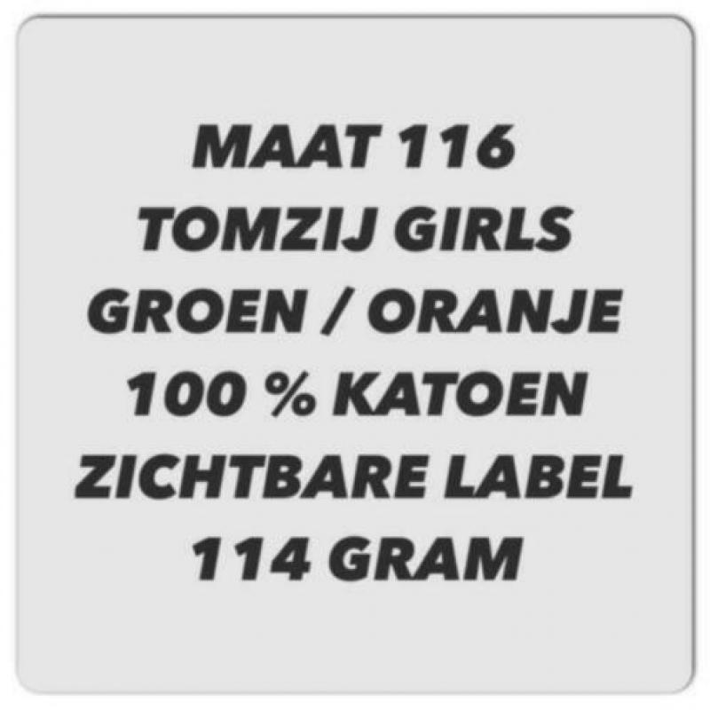 Maat 116 - tomzij girls - geel en groen 2 x