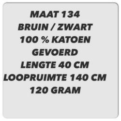 Maat 134 - bruin / zwart rok met riemtje