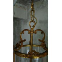 oude franse wat grotere strik hallamp hanglamp lantaarn