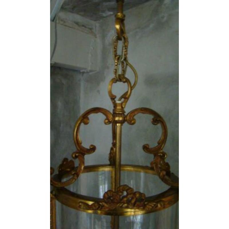 oude franse wat grotere strik hallamp hanglamp lantaarn