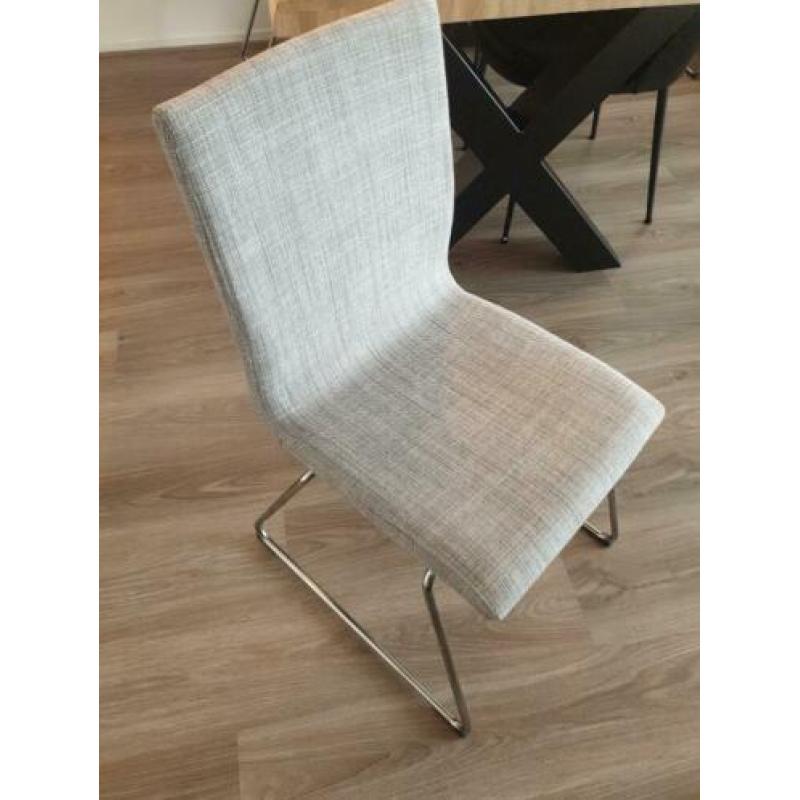 Eetkamerstoelen grijs 4x