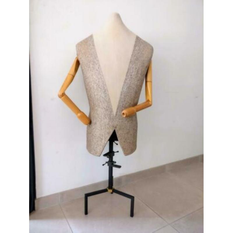 paspop met houten armen vintage
