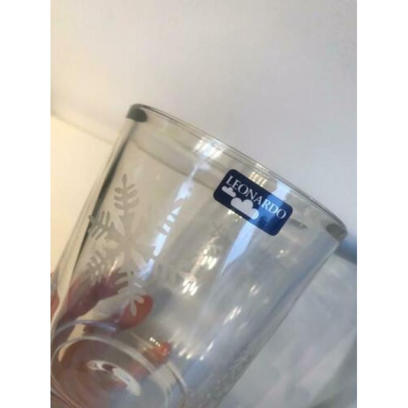 Leonardo windlicht sterren 13cm glas nieuwstaat