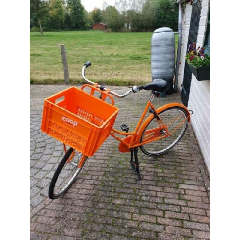 Nette oranje Tulpfietsen damesfiets, 56 cm, inclusief krat