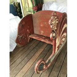 Kermis wagon / bankje van een rups baan