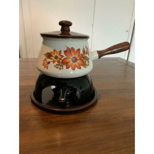 Retro kaasfondue set