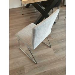Eetkamerstoelen grijs 4x